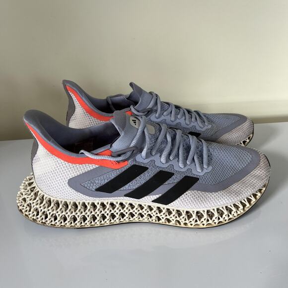 adidas 4DFWD Shoes Mens Size 12 Gray Black Orange 3D Lattice Midsole Running - Picture 1 of 11